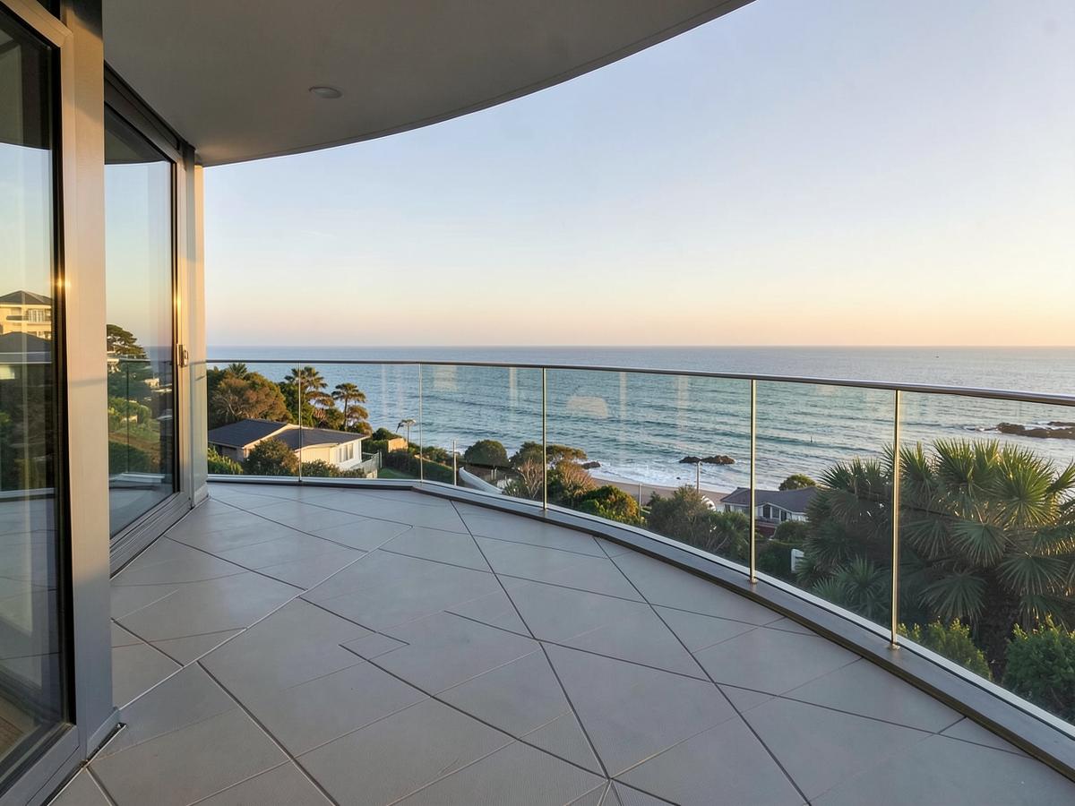 Sealed tiled balcony overlooking the coast in the Sutherland Shire